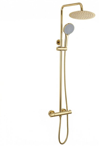 Set de duș fără pipă cu termostat Rea Lungo Gold