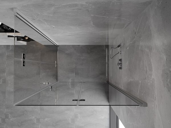 Mexen Mist-F Duo, cabină de duș pliabilă 70 x 75 cm, sticlă transparentă, profil cromat, 8A6-070L-075P-01-00