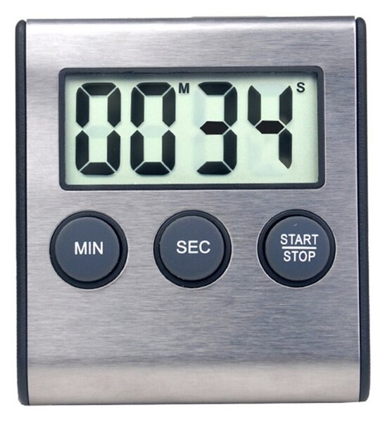 Timer digital pentru bucatarie, cronometru profesional multifunctional cu afisaj LCD, compact si portabil, functie minute/secunde