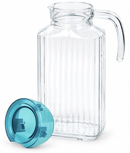 Carafa eleganta Pufo Simply din sticla pentru apa, limonada, suc, sos, 1.7 L, transparent
