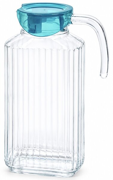 Carafa eleganta Pufo Simply din sticla pentru apa, limonada, suc, sos, 1.7 L, transparent
