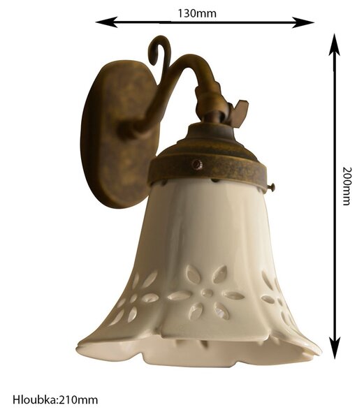 Sapho Sapho, lampă MARSALA E14, 40W, 230V, abajur ceramic, bronz, MC077