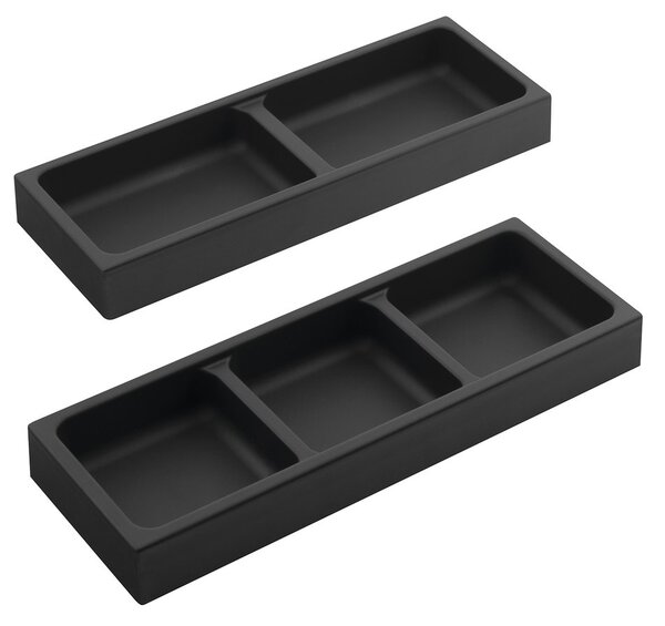 Sapho Sapho, organizator lateral LINDO, set de 2, 114x36x323 mm, plastic, antracit, LD002