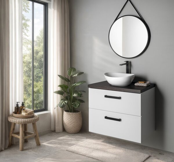 Aqualine Blat de lavoar VEGA Aqualine, 62,5x45cm, stejar negru, VG665