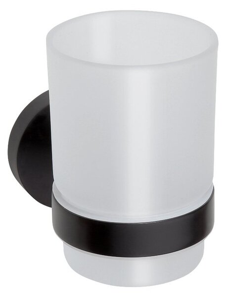 Sapho Sapho, ceașcă suspendată X-ROUND BLACK, sticlă de lapte, negru mat, XR903B