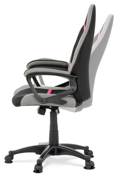 Scaun/ Fotoliu gaming Leira-L611-PINK (negru + gri + roz). 1042683