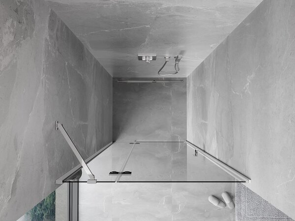 Mexen Mist-H, ușă de duș cu 1 aripă, stânga, 75 cm, sticlă transparentă, profil cromat, 8A5-075-000-01-00-L