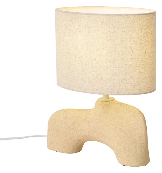 Lampă de masă Wabi Sabi bej cu abajur din in 35cm - Florence