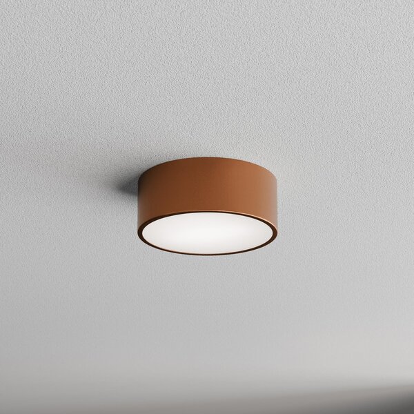 TEMAR LIGHTING Plafonieră Cleo 200, cupru, senzor, IP54, Ø 20 cm, metal, Cupru, Hol, Metal, Modern