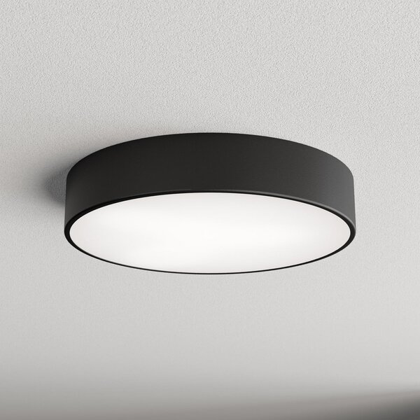 TEMAR LIGHTING Plachetă Cleo 400, IP54, Ø 40 cm negru, reglabil, Negru, Camera de zi / sufragerie, Metal, Modern