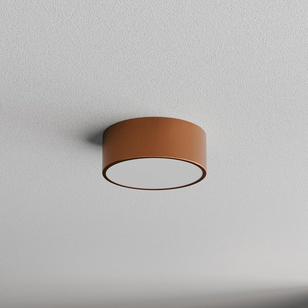 TEMAR LIGHTING Plafonieră Cleo 200, cupru, senzor, IP54, Ø 20 cm, metal, Cupru, Hol, Metal, Modern