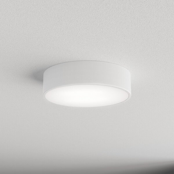 TEMAR LIGHTING Plafonieră Cleo, Ø 30 cm, IP20, alb, metal, E27, reglabil, Alb, Camera de zi / sufragerie, Metal, Modern