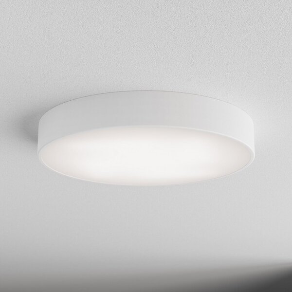 TEMAR LIGHTING Plafonieră Cleo, Ø 50 cm, IP20, alb, metal, E27, reglabil, Alb, Camera de zi / sufragerie, Metal, Modern