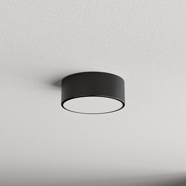 TEMAR LIGHTING Plachetă Cleo, Ø 20 cm, IP20, negru, metal, E27, reglabil, Negru, Camera de zi / sufragerie, Metal, Modern