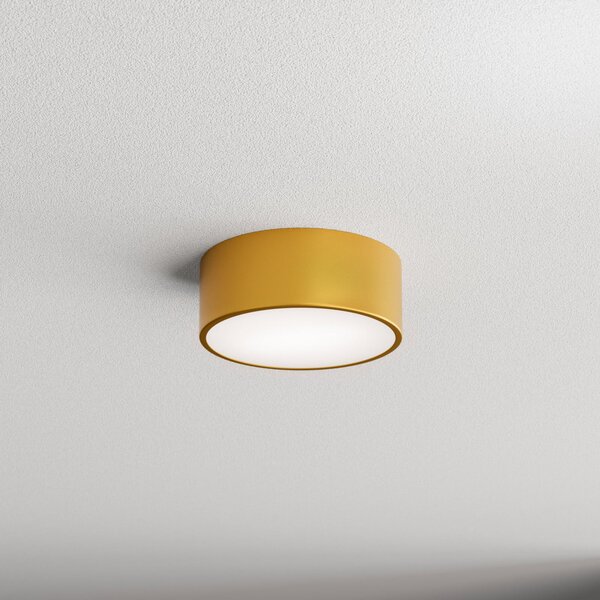 TEMAR LIGHTING Cleo 200 plafonieră, aur, senzor, IP20, Ø 20 cm, E27, reglabil, Auriu / Alamă, Camera de zi / sufragerie, Metal, Modern