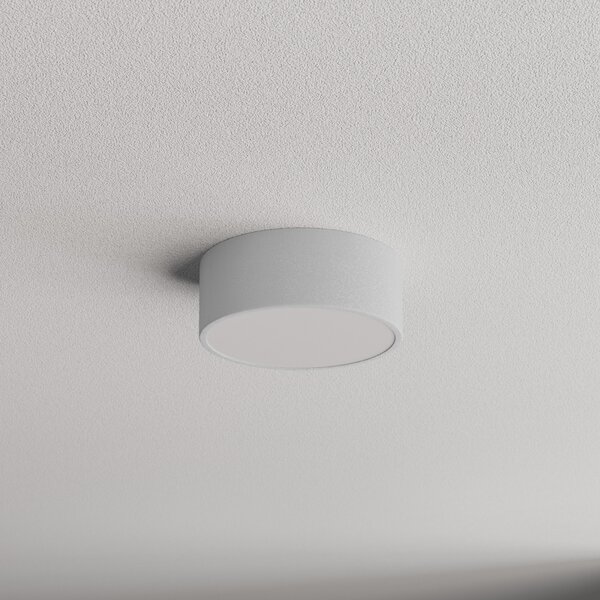 TEMAR LIGHTING Plafonieră Cleo, Ø 20 cm, IP54, gri, metal, E27, reglabil, Gri, Baie, Metal