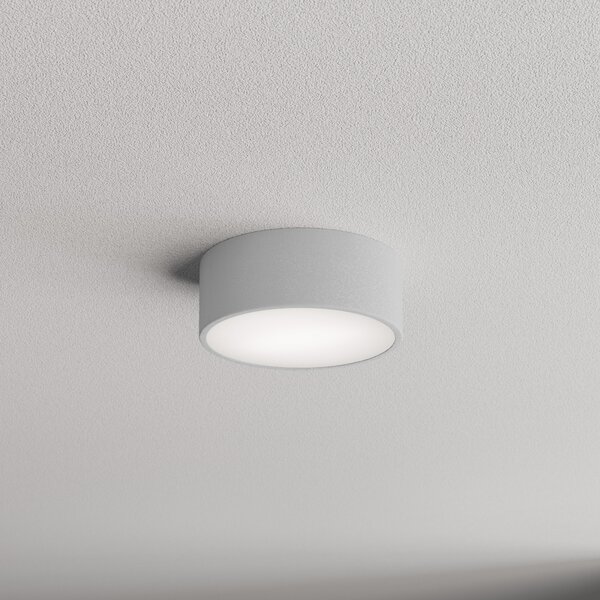 TEMAR LIGHTING Plafonieră Cleo, Ø 20 cm, IP54, gri, metal, E27, reglabil, Gri, Baie, Metal