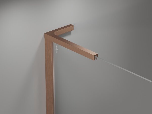 Mexen, Ușă de duș pivotantă Mexen Mist L 135 cm, transparentă, cupru periat - 8A4L-135-001-65-00