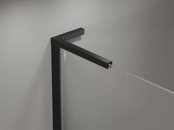 Mexen, Cabină de duș cu balamale Mexen Mist L Duo 95 x 90 cm, grilă neagră - 8A4L-095L-090P-70-77