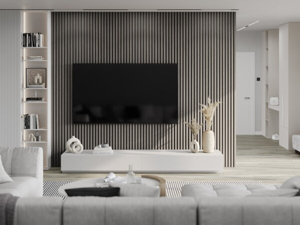 Mexen Lam-B, lamele acustice de perete 275 × 30 cm, placă HDF 4 mm, furnir tehnic, stejar argintiu, S100-275307-3015-007