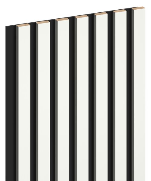 Mexen Lam-B, lamele de perete 275 × 31,5 cm, placă HDF 4 mm, alb lucios, S100-275317-2812-054