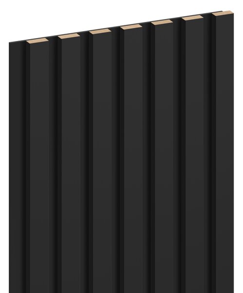 Mexen Lam-B, lamele de perete 275 × 31,5 cm, placă HDF 4 mm, negru mat, S100-275317-2812-053