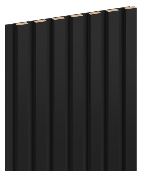 Mexen Lam-B, lamele de perete 275 × 31,5 cm, placă HDF 4 mm, negru lucios, S100-275317-2812-055