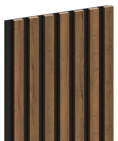 Mexen Lam-B, lamele de perete 275 × 31,5 cm, placă HDF 4 mm, stejar moka, S100-275317-2812-074