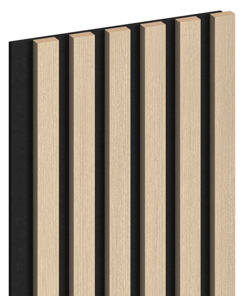 Mexen Lam-F, lamele acustice de perete 275 × 30 cm, suport din fetru 8 mm, furnir tehnic, stejar nisipos, S105-275307-3015-001
