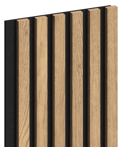 Mexen Lam-F, lamele acustice de perete 275 × 30 cm, suport din fetru 8 mm, furnir tehnic, pin clasic, S105-275307-3015-012