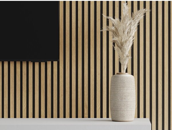 Mexen Lam-F, lamele acustice de perete 275 × 30 cm, suport din fetru 8 mm, furnir tehnic, pin clasic, S105-275307-3015-012