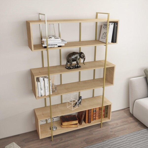 Biblioteca Hugi Lux cu 6 Rafturi, 120x180x30 cm