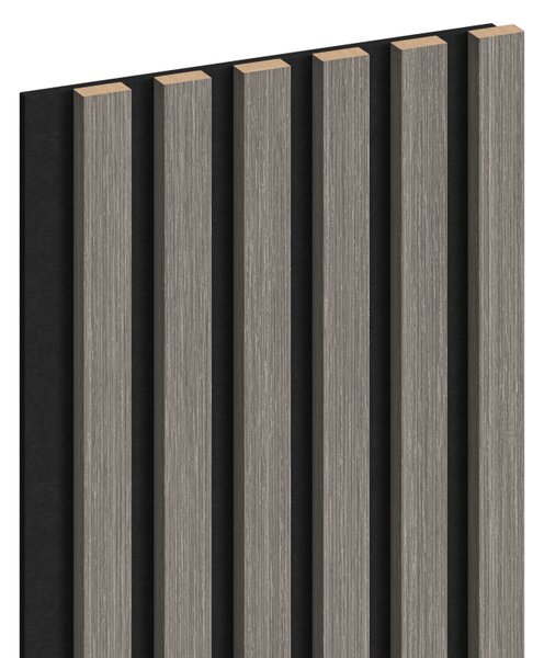 Mexen Lam-F, lamele acustice de perete 275 × 30 cm, suport din fetru 8 mm, furnir tehnic, stejar argintiu, S105-275307-3015-007