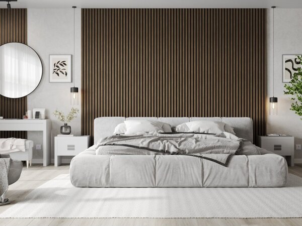Mexen Lam-F, lamele acustice de perete 275 × 30 cm, suport din fetru 8 mm, furnir tehnic, nuc cacao, S105-275307-3015-018