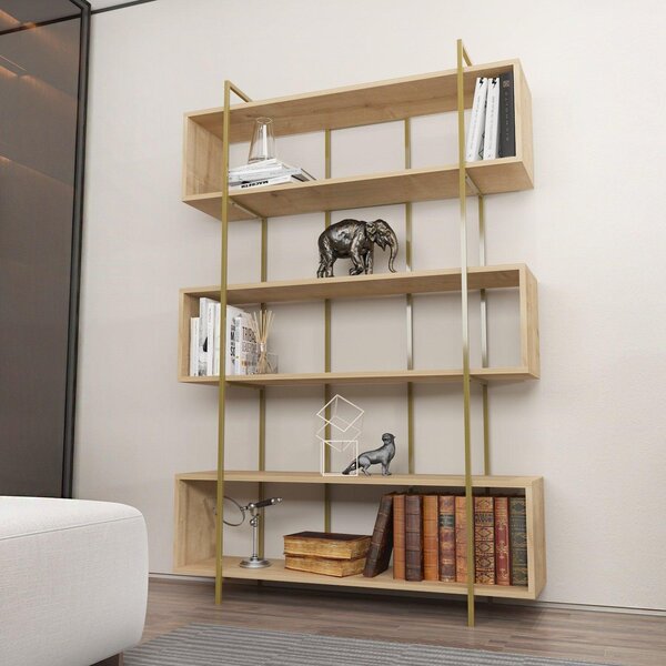Biblioteca Hugi Lux cu 6 Rafturi, 120x180x30 cm