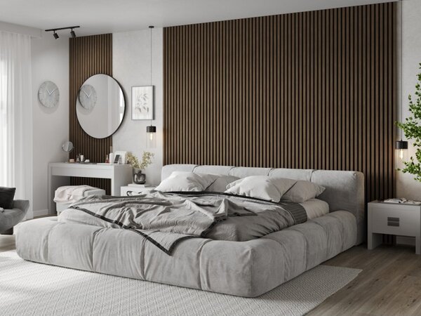 Mexen Lam-F, lamele acustice de perete 275 × 30 cm, suport din fetru 8 mm, furnir tehnic, nuc cacao, S105-275307-3015-018