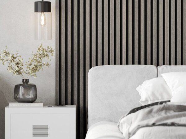 Mexen Lam-F, lamele acustice de perete 275 × 30 cm, suport din fetru 8 mm, furnir tehnic, stejar argintiu, S105-275307-3015-007