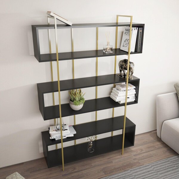 Biblioteca Hugi Lux cu 6 Rafturi, 120x180x30 cm