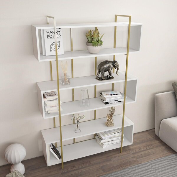 Biblioteca Hugi Lux cu 6 Rafturi, 120x180x30 cm