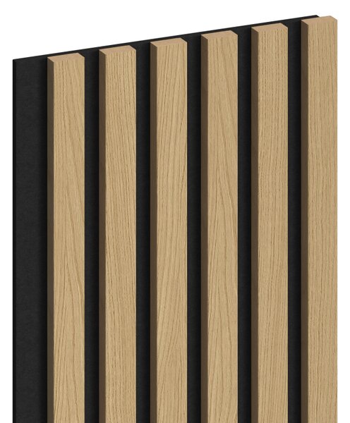 Mexen Lam-F, lamele acustice de perete 275 × 30 cm, suport din fetru 8 mm, furnir tehnic, stejar auriu, S105-275307-3015-003