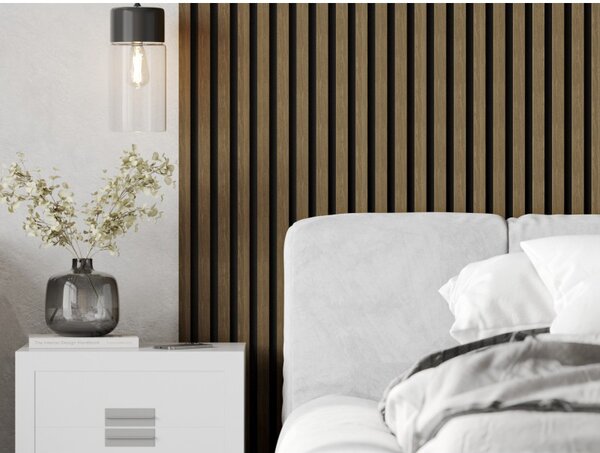 Mexen Lam-F, lamele acustice de perete 275 × 30 cm, suport din fetru 8 mm, furnir tehnic, nuc natural, S105-275307-3015-016