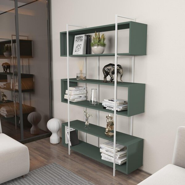 Biblioteca Hugi Lux cu 6 Rafturi, 120x180x30 cm