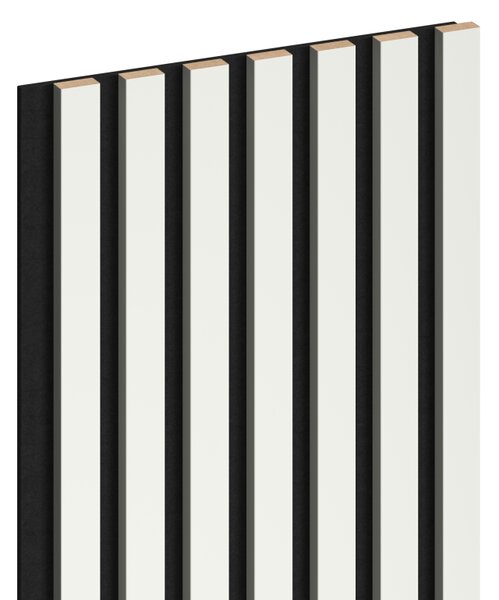 Mexen Lam-F, lamele acustice de perete 275 × 31,5 cm, fetru 6 mm, alb mat, S105-275317-2812-051