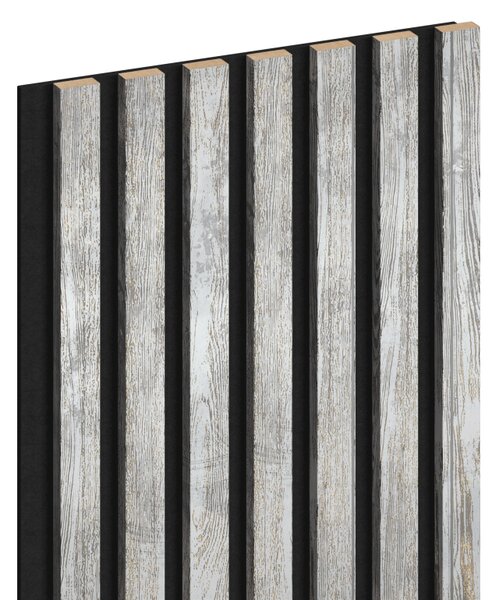 Mexen Lam-F, lamele acustice de perete 275 × 31,5 cm, fetru 6 mm, stejar albit, S105-275317-2812-064
