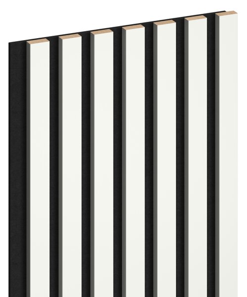 Mexen Lam-F, lamele acustice de perete 275 × 31,5 cm, pâslă 6 mm, alb lucios, S105-275317-2812-054