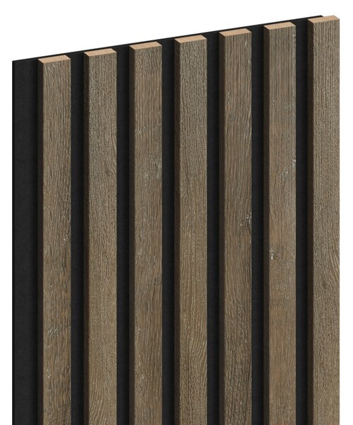 Mexen Lam-F, lamele acustice de perete 275 × 31,5 cm, fetru 6 mm, stejar espresso, S105-275317-2812-065