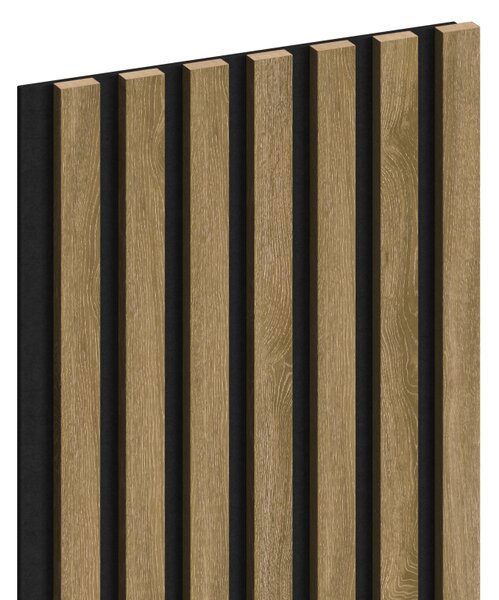 Mexen Lam-F, lamele acustice de perete 275 × 31,5 cm, fetru 6 mm, stejar clasic, S105-275317-2812-072