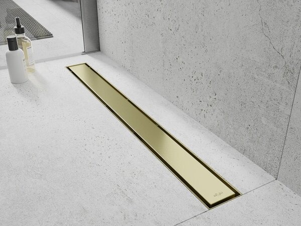 Rigolă de duș Mexen Flat 360° M13 2 în 1, 60 cm, auriu mat, 1A10060-40