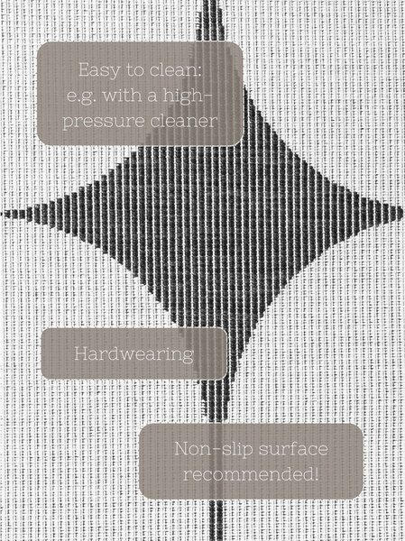 Covor pentru exterior și interior alb-negru 160x230 cm Duet Bowen – NORTHRUGS