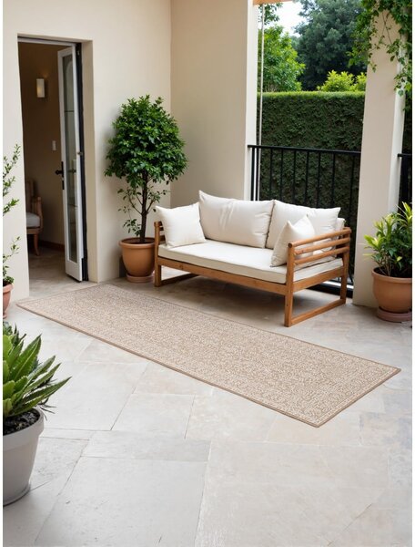 Covor tip traversă pentru interior și exterior bej/fildeș 80x250 cm Duet Kona – NORTHRUGS